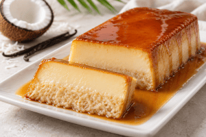 Recette de flan antillais, le dessert à la noix de coco et au caramel